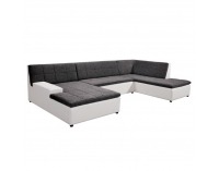Rohová sedačka U Houston P - biela / sivá
