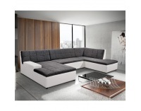 Rohová sedačka U Houston P - biela / sivá