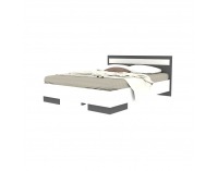 Posteľový rám Greyline 160 - biela / grafit