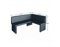 Čalúnená rohová lavica do kuchyne Modern P - čierna