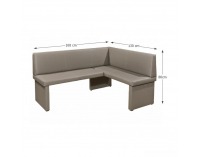 Čalúnená rohová lavica do kuchyne Modern P - cappuccino