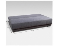 Rozkladacia pohovka s úložným priestorom Lido - sivá / tyrkysová