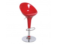 Barová stolička Alba HC-169 New - chróm / červená