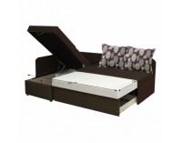 Rohová sedačka s rozkladom a úložným priestorom Hugo 2 L - čokoládová