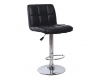 Barová stolička Kandy - čierna / chróm