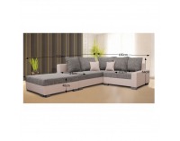 Rohová sedačka Ida L - béžová / sivobéžová melírovaná