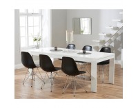 Jedálenská stolička Metal - čierna / chróm