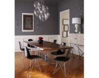 Jedálenská stolička Metal - čierna / chróm