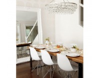 Jedálenská stolička Metal - biela / chróm