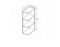 Horná rohová kuchynská skrinka Prado 30 G ZAK-72 - sivá