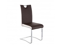 Jedálenská stolička Imane - hnedá / biela