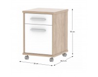 Kontajner na kolieskach Johan 7 - dub sonoma / biela
