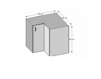 Dolná rohová kuchynská skrinka Lenka DN-88*88 - orech