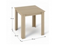 Jedálenský stôl Kraz 80x80 cm - dub sonoma