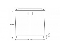 Drezová kuchynská skrinka Narcis DZ-80 - dub sonoma