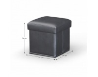 Taburetka s úložným priestorom Wiki - čierna