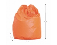 Sedací vak Bag-Vak - oranžová ekokoža