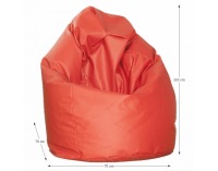 Sedací vak Bag-Vak - červená ekokoža
