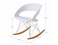 Hojdacie kreslo Farel - biela