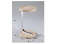 Príručný stolík Milana - dub sonoma / chróm