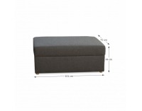 Taburetka s úložným priestorom Monako - tmavohnedá