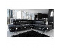 Rohová sedačka Taurus P - čierna