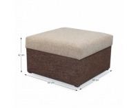 Taburetka s úložným priestorom Iza - béžová / hnedá