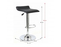 Barová stolička Laria - čierna / chróm