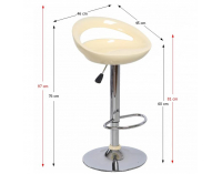 Barová stolička Dongo HC-104 New - béžová / chróm