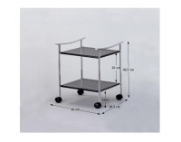 Regál na kolieskach Acheron 1 - chróm / čierna