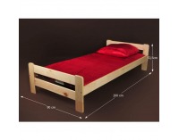 Drevená posteľ Wirgo LW-10.1 90 - borovica