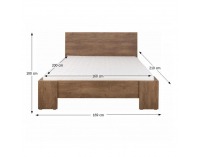 Manželská posteľ s roštom Monte 20 160 - dub lefkas