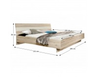 Manželská posteľ Valeria 180 - dub pieskový / biela
