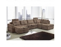 Rohová sedačka U s rozkladom Mantego New P - hnedá