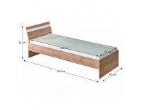 Jednolôžková posteľ s roštom Rovin R-12 90 - san remo / biela