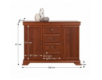 Rustikálna dvojdverová komoda Boltis 11 - orech ecco