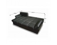 Rohová sedačka s rozkladom a úložným priestorom Ares L - sivá