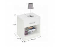 Nočný stolík Bisi 305895 - biela