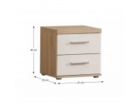 Nočný stolík Winie WNK 8 - dub sonoma / biela
