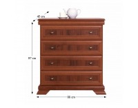 Rustikálna zásuvková komoda Boltis 10 - orech ecco