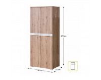 Šatníková skriňa Rovin R-01 2D - san remo / biela