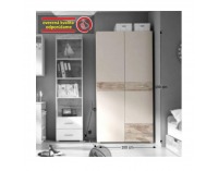 Šatníková skriňa Drago JU-02 2D - biela / dub canyon