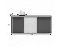 Skrinka Marsie M3 - grafit / biela