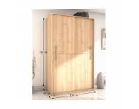 Šatníková skriňa s posuvnými dverami Rombo CO-13 2D - buk iconic