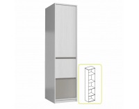 Policová skriňa Manti S1D - sosna Andersen / congo sivá