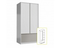 Šatníková skriňa Manti S2D 2D - sosna Andersen / congo sivá