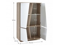 Policová skriňa Natura 223490 4D - dub sonoma / biela