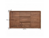 Dvojdverová komoda Monte 12 - dub lefkas