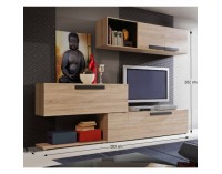 Obývacia stena Lotos - dub sonoma / wenge
