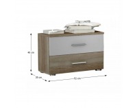 Nočný stolík Madison New - dub sonoma truflový / sivá